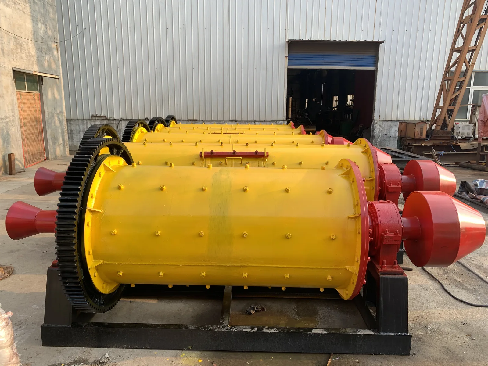 Ball mill equipment in a local workshop setting