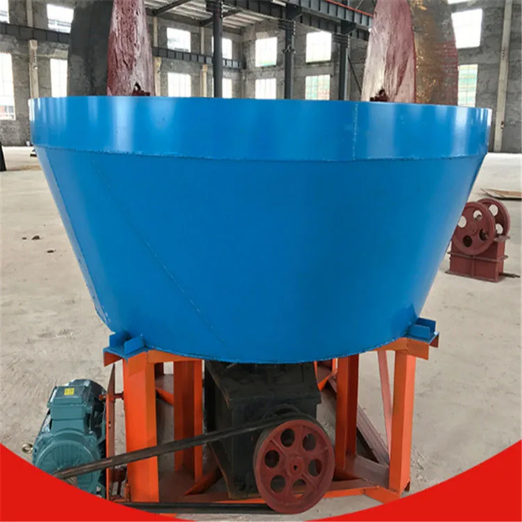 Wet pan mill equipment in a local workshop setting